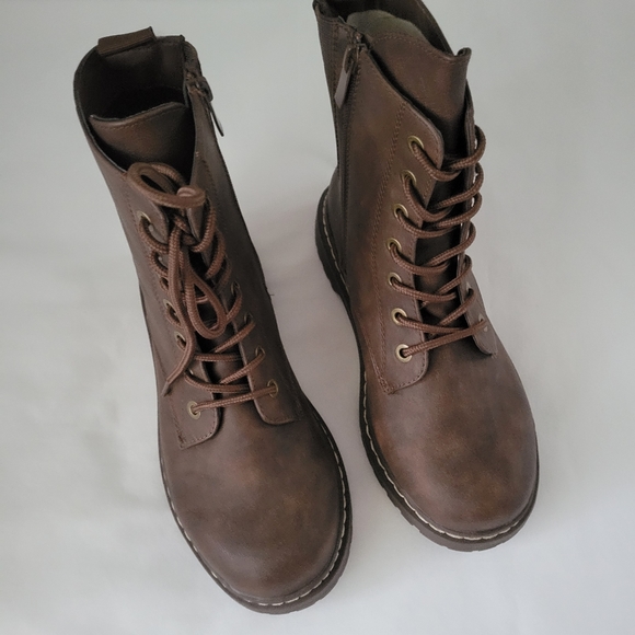 Torrid || (8 Wide) Brown Chunky Combat Boots - Picture 7 of 11